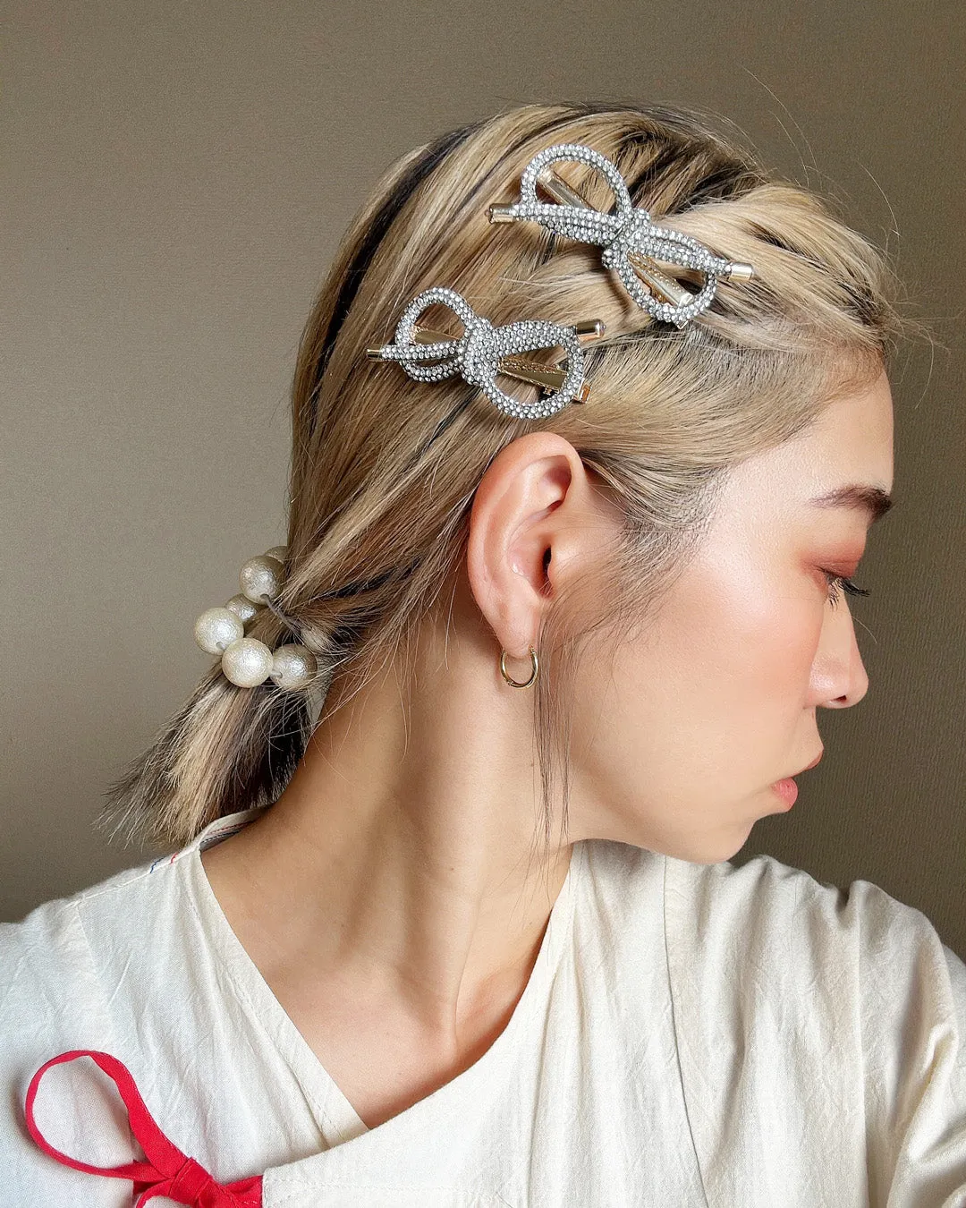 Crystal Ribbon Clip