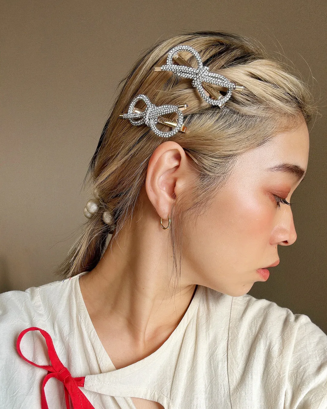 Crystal Ribbon Clip
