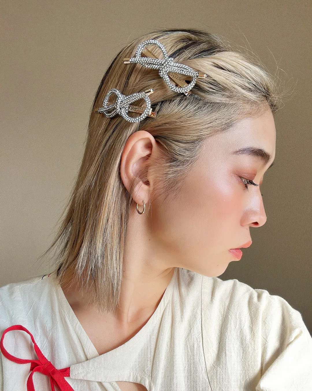 Crystal Ribbon Clip