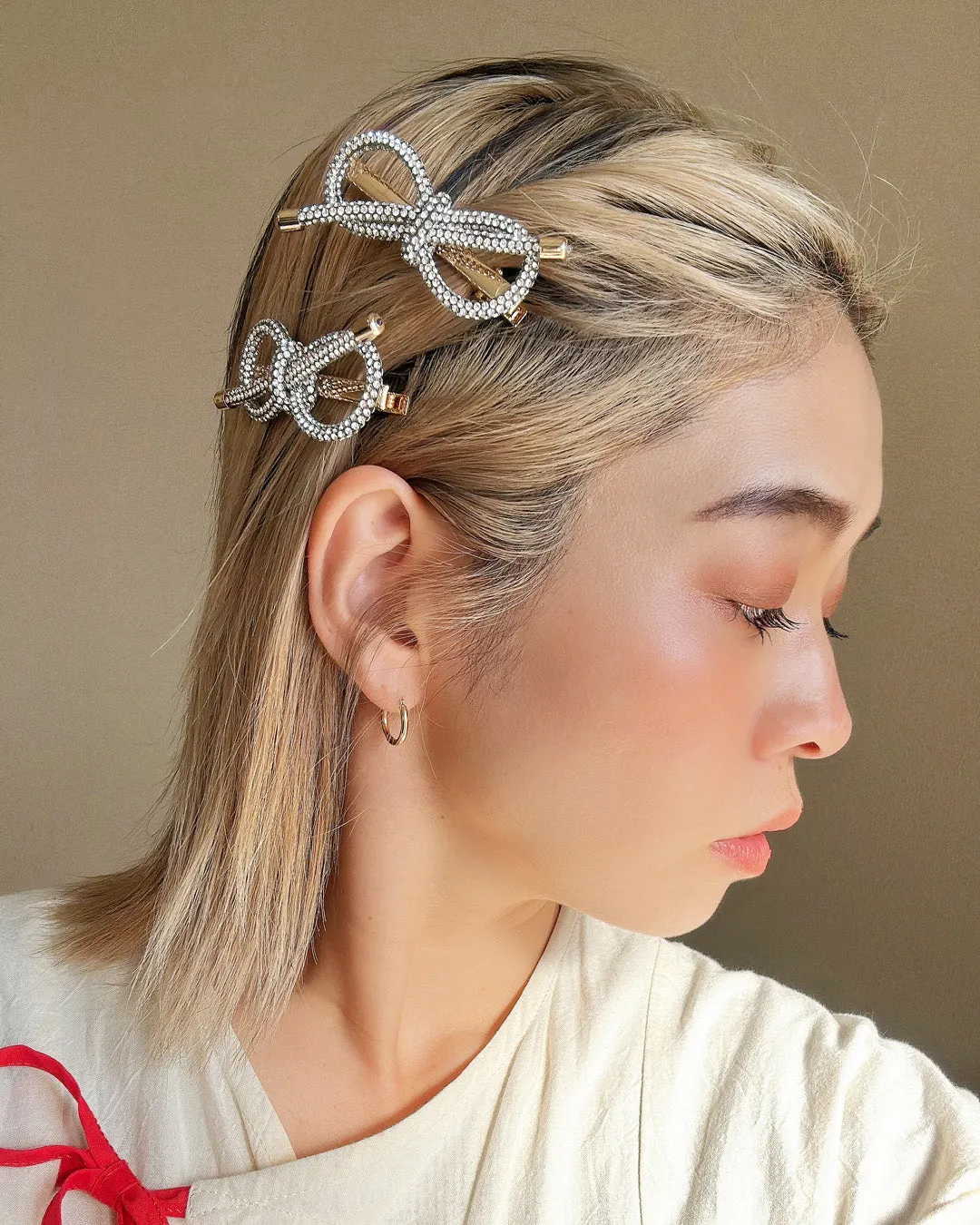 Crystal Ribbon Clip