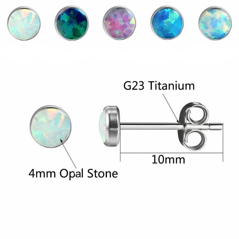 Essential Fire Opal Stud Earrings