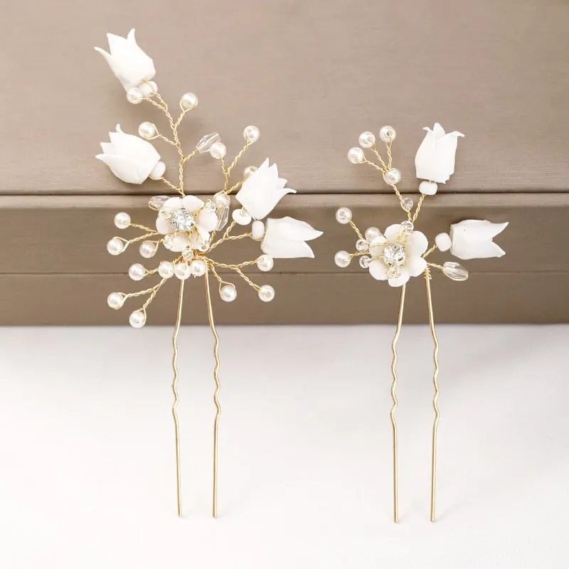 Flower Hair Comb Wedding Hair Accessories, Crystal Headdress, Bridal Hair Ornaments