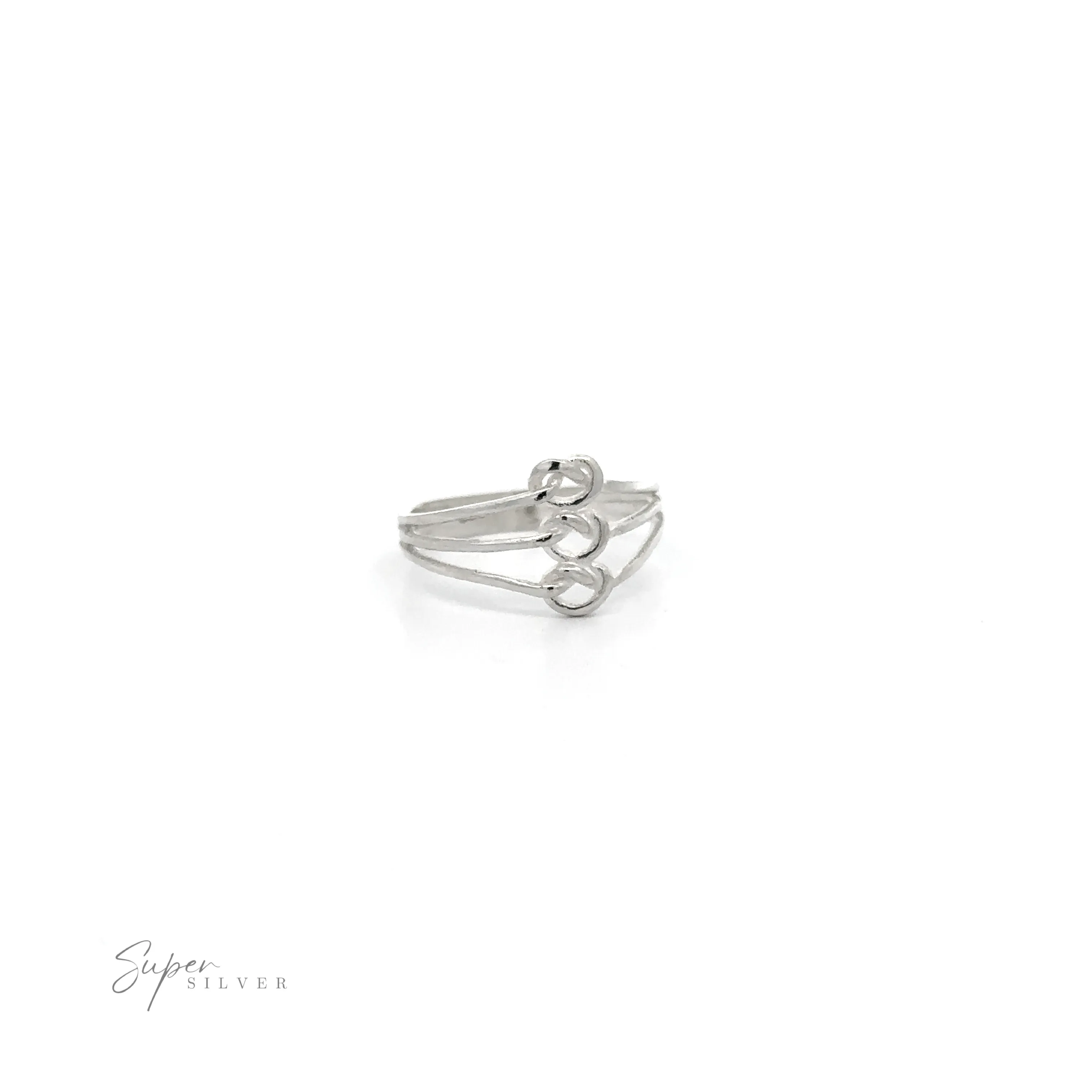 Funky Silver Knotted Ring