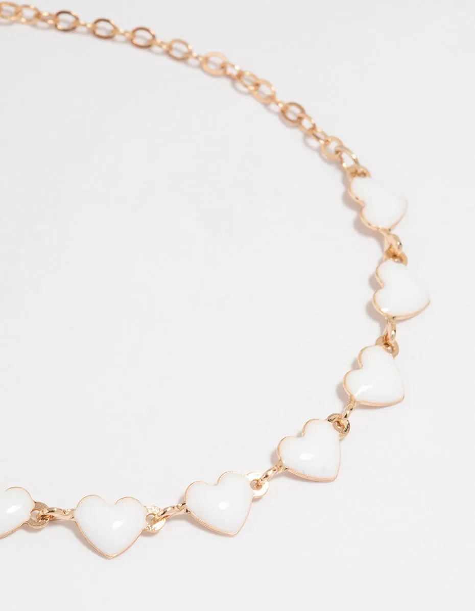 Gold Heart Bracelets 3-Pack