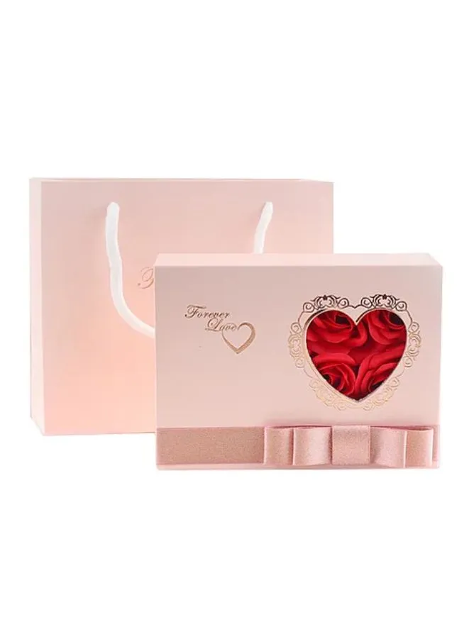 Romantic Valentine's Day Gift Box, Rose-themed Jewelry Packaging Box for Rings, Bracelets, and Necklaces – Perfect Surprise for Valentine, Mother's Day and Anniversary (Without Necklace)