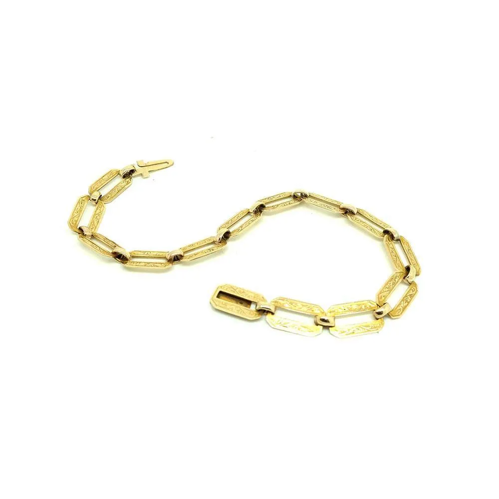 Vintage 1940s 9ct Gold Chain Bracelet