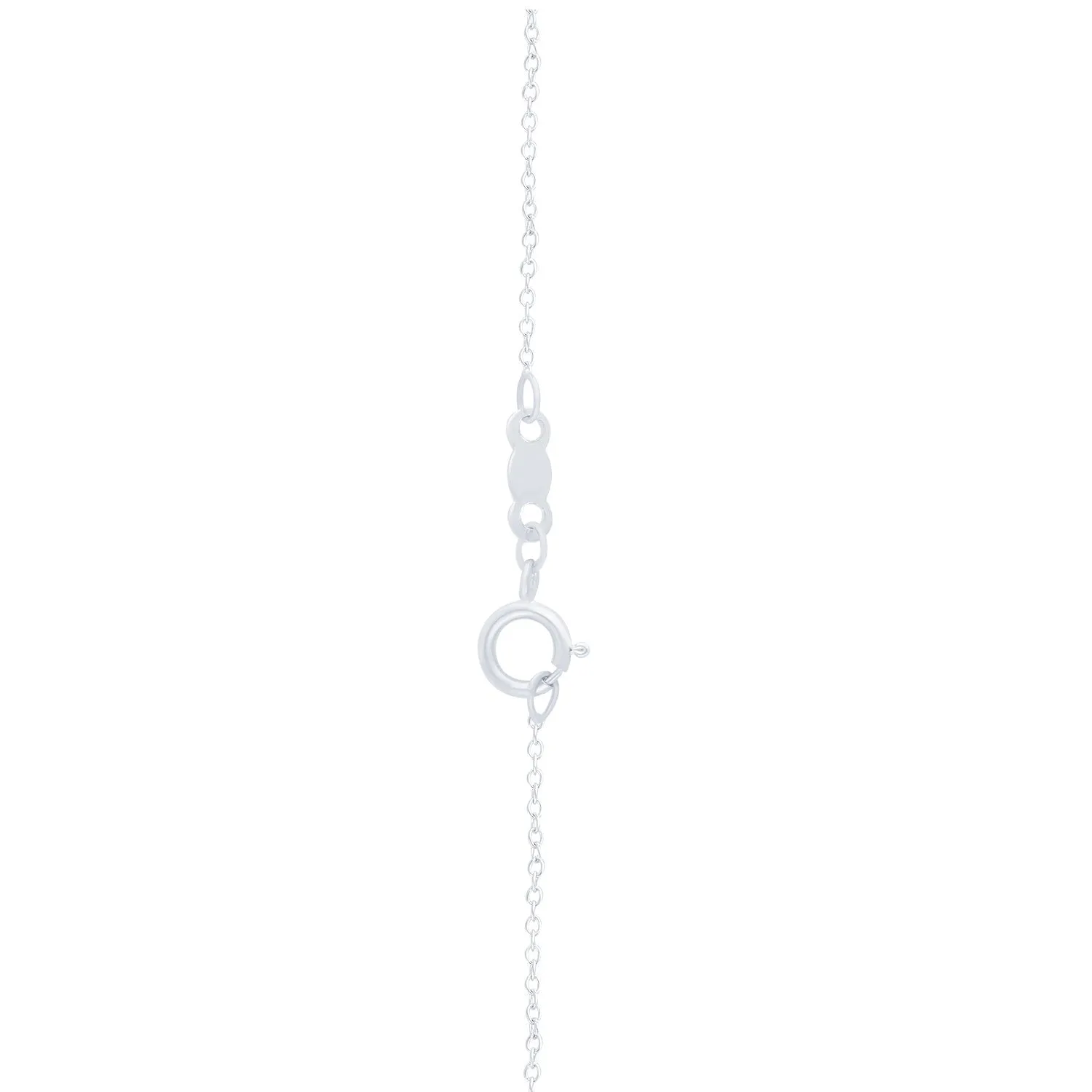 White Gold Sapphire & Diamond Infinite Pendant
