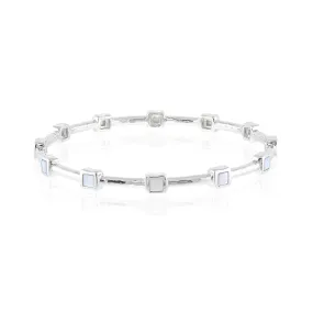 White Mother-of-Pearl Stacking Bangle