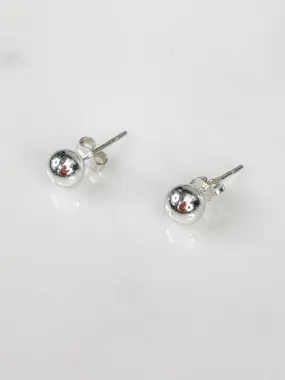 Women's Sterling Silver 6mm Ball Stud Earring